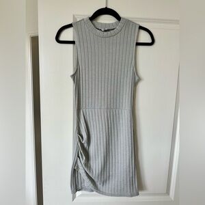 Tobi Sleeveless Gray Ribbed Dress Size Small